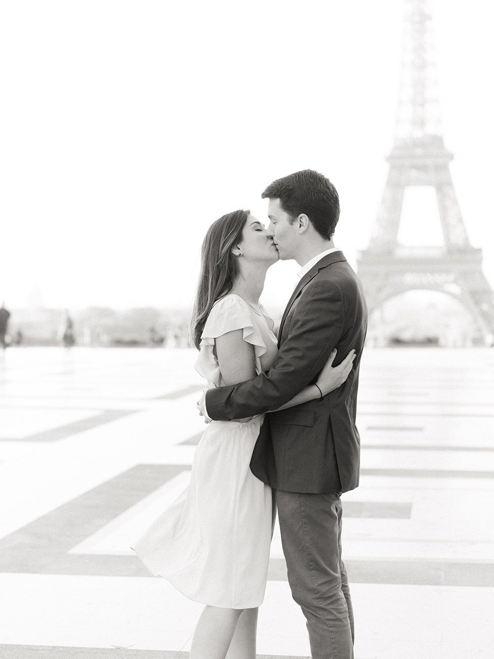 an woman and man in paris